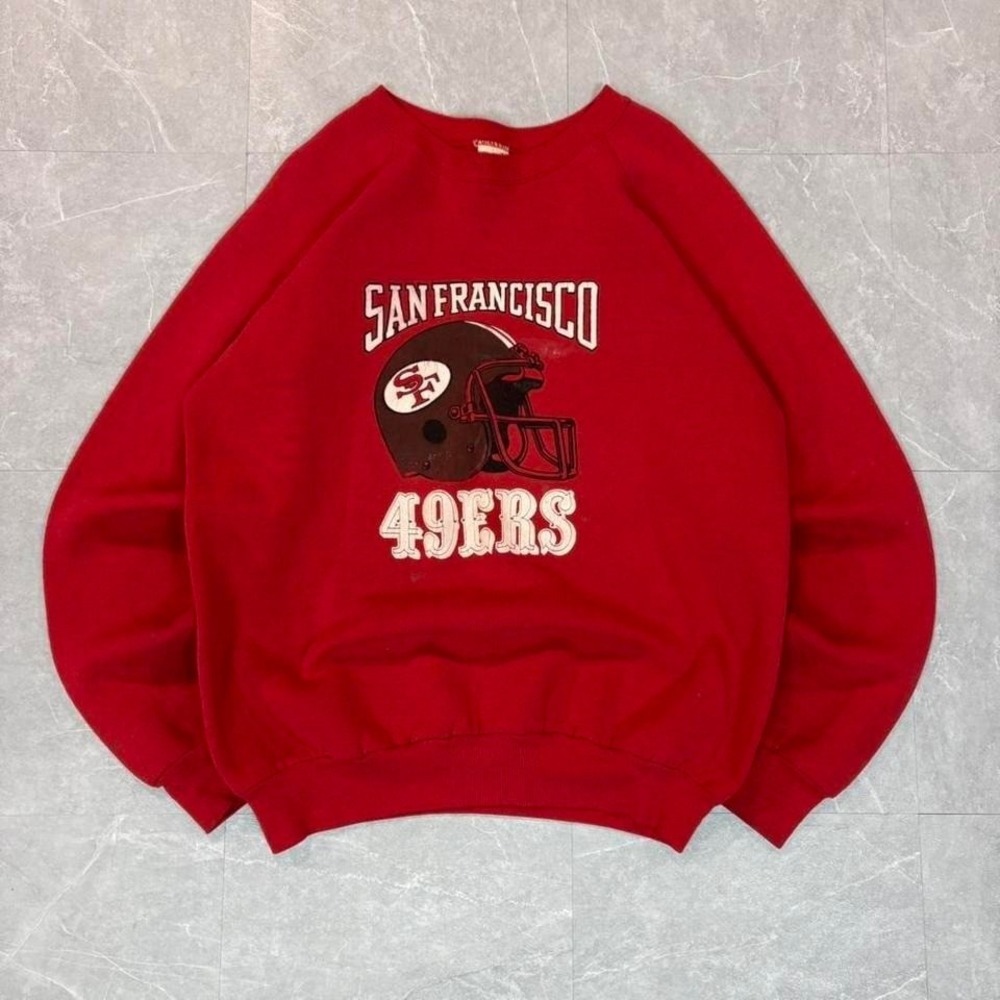 1990's San Francisco 49ers red crewneck sweatshirt Size‎ XL #NFL